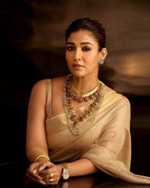 Lustrous Charm – Classic Tissue Silk Saree with a Royal Touch