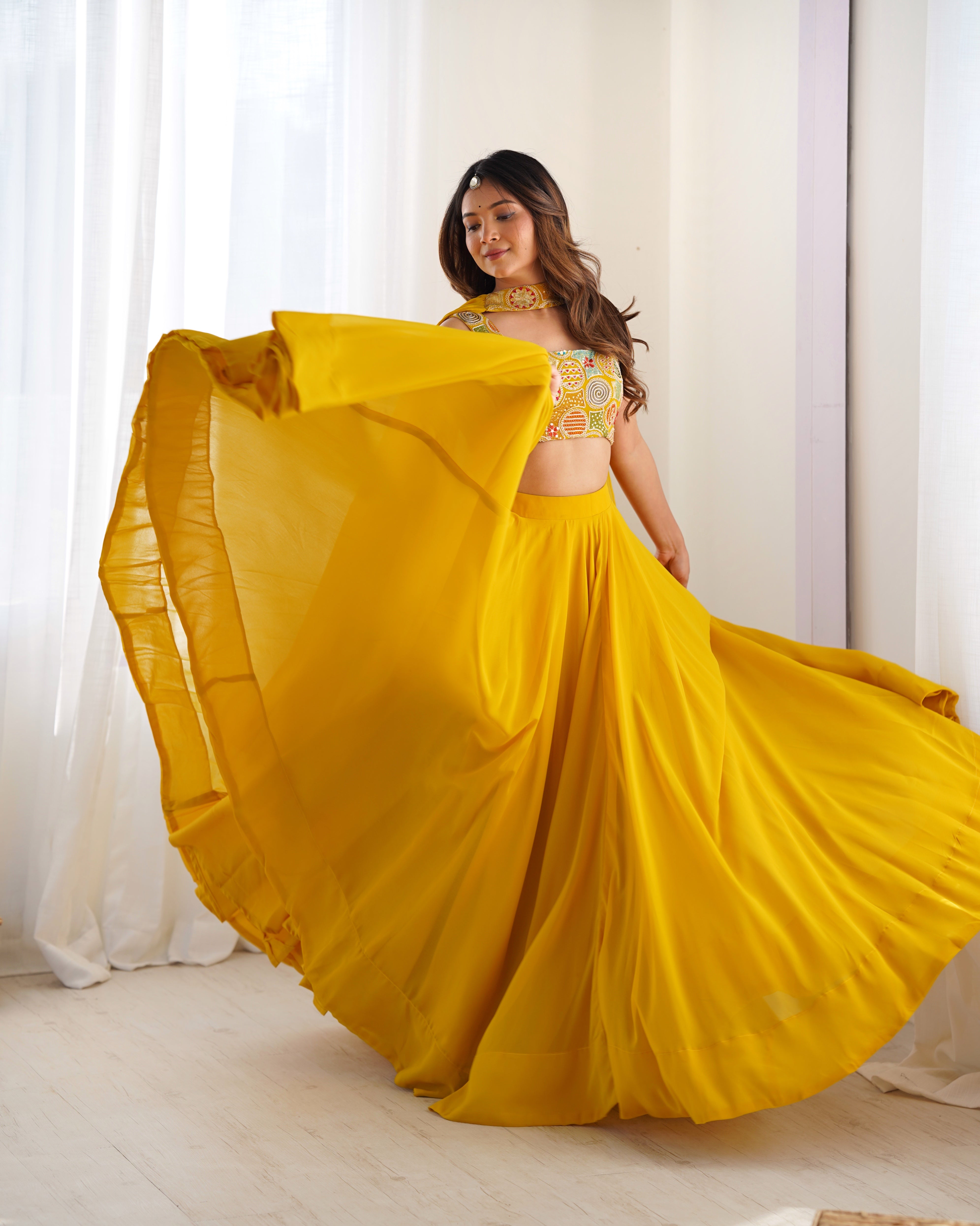 Elegant Ready to wear Anarkali Suit for Women | Designer Bandhej Work Ethnic Wear