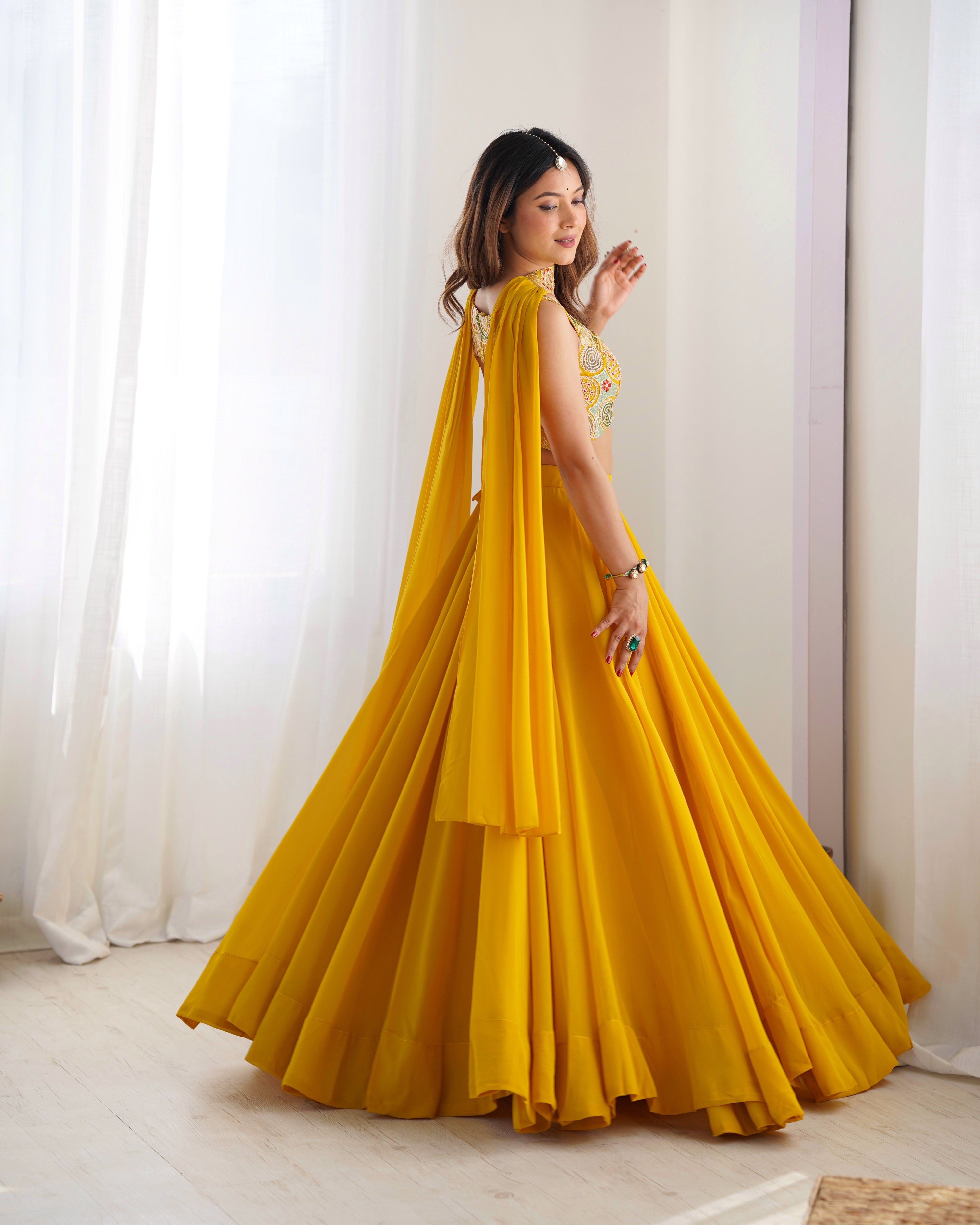 Elegant Ready to wear Anarkali Suit for Women | Designer Bandhej Work Ethnic Wear