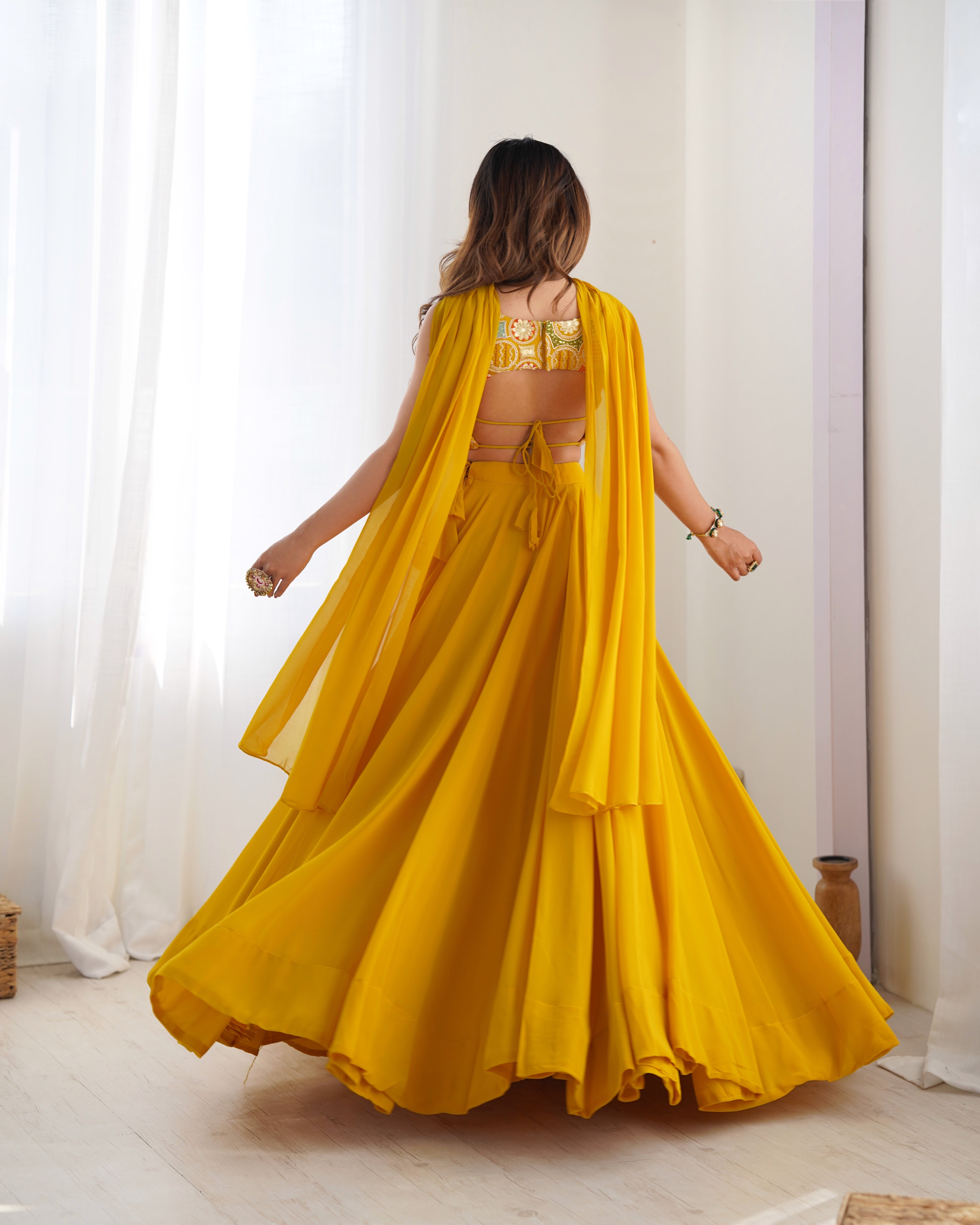 Elegant Ready to wear Anarkali Suit for Women | Designer Bandhej Work Ethnic Wear