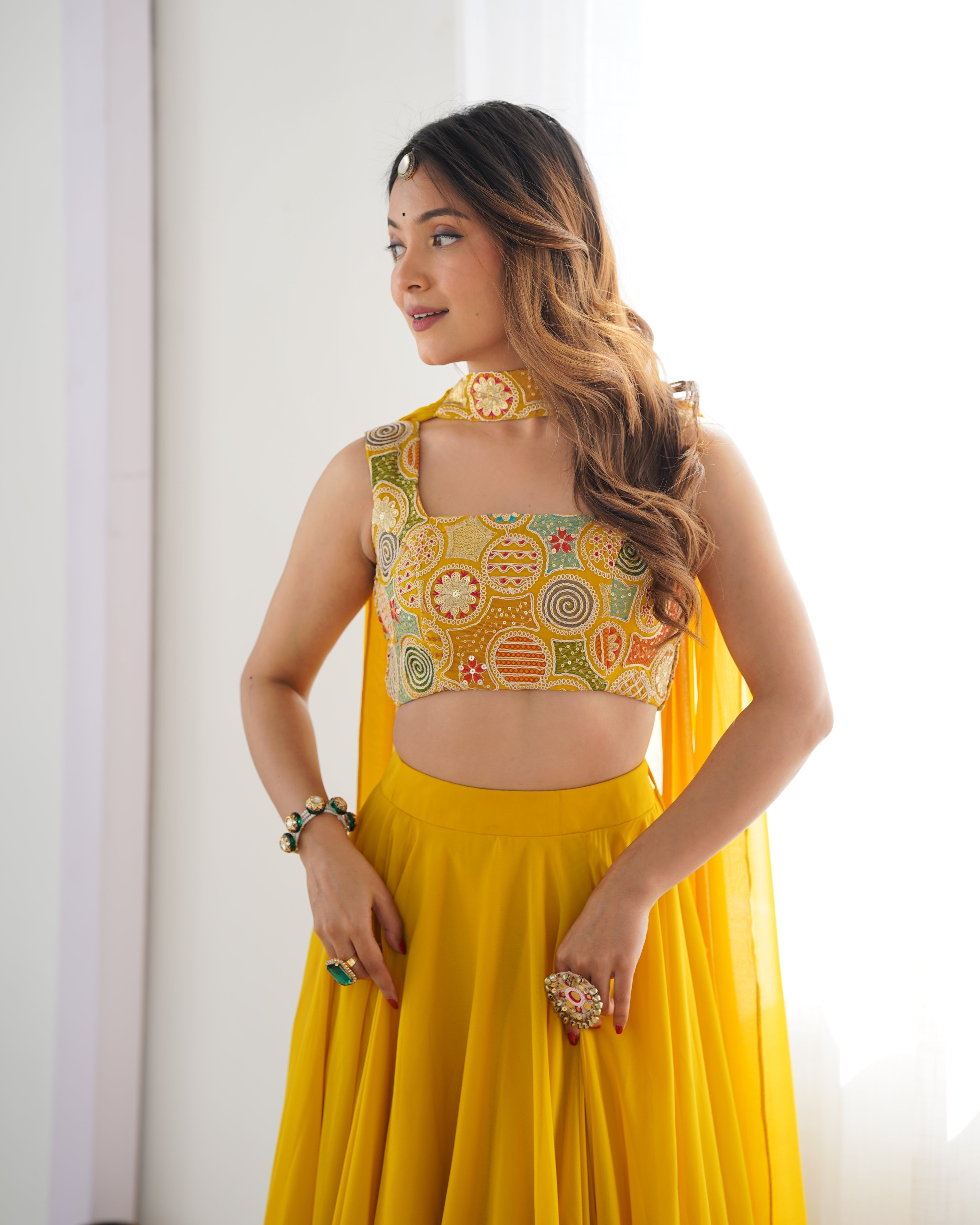 Elegant Ready to wear Anarkali Suit for Women | Designer Bandhej Work Ethnic Wear