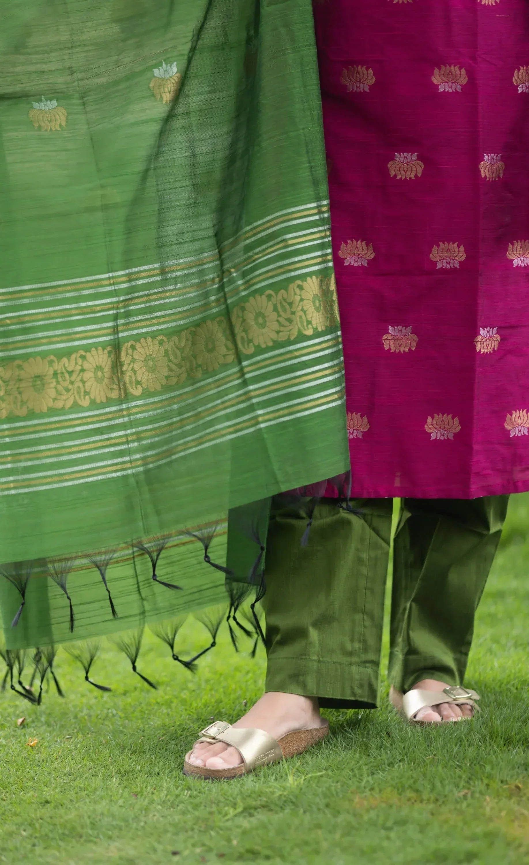 Summer Special Pure Cotton Ethnic Kurta Set for Women with Trousers & Dupatta