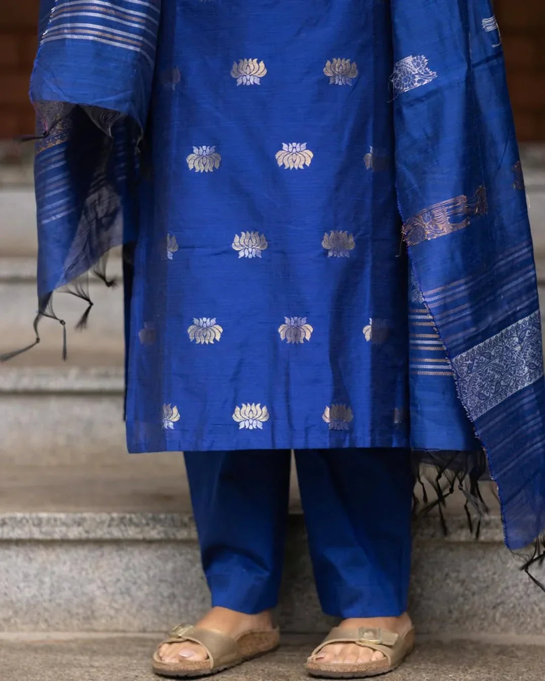 Summer Special Pure Cotton Ethnic Kurta Set for Women with Trousers & Dupatta