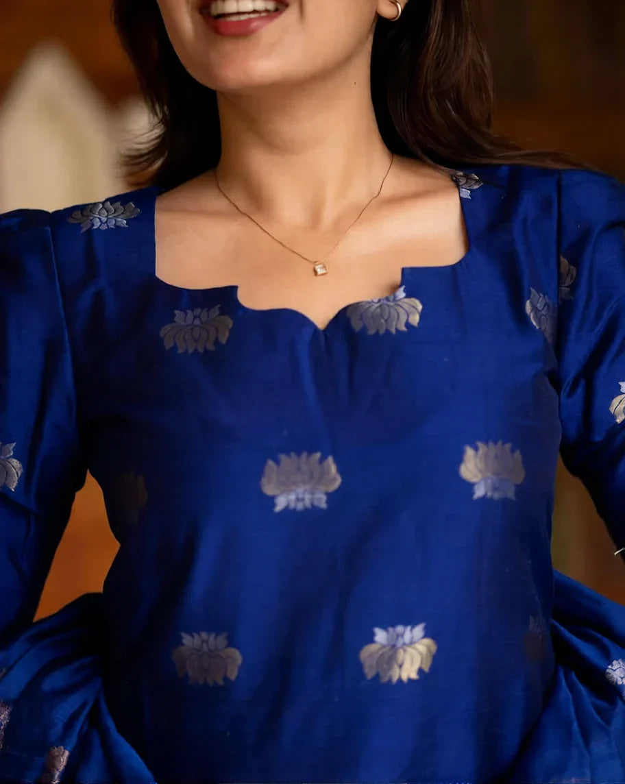 Summer Special Pure Cotton Ethnic Kurta Set for Women with Trousers & Dupatta